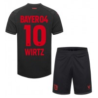 Bayer Leverkusen Florian Wirtz #10 Heimtrikotsatz Kinder 2023-24 Kurzarm (+ Kurze Hosen)